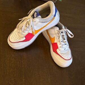 Nike Kids Sneakers - White, Pink, and Orange